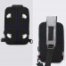 Neuleben Schulterrucksack Sling Rucksack mit USB Port Wasserfest Daypack Schultertasche Brusttasche für Reise Freizeit Fahrrad (Schwarz)