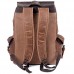 Vintage Rucksack wasserdicht und atmungsaktiv Canvas-Tasche lässige Outdoor-Wandertasche (Color : Brown Size : 33 * 15.5 * 47cm)