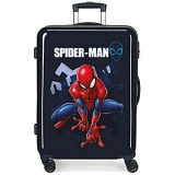 Marvel Spiderman Action Mittlerer Koffer Blau 48x68x26 cms Hartschalen ABS Kombinationsschloss 70L 3 7Kgs 4 Doppelräder