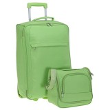SPEAR® Reise Koffer Set Light 60 cm + Beautycase Reisekoffer Trolley + Flüssigkeitenbeutel (Leaf Green/Grün)
