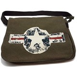 Vintage Canvas Military Academic Bag für US-Army Fans Oliv