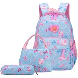 Sets Mädchen Schultaschen 3 in 1 Art und Weise leichten Wasserdichten Rucksack mit Daypack & Lunch Bag & Federmäppchen für Picknick Outdoor-Aktivitäten Etc Blau