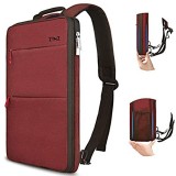 ZINZ Schlank und Erweiterbar 15 15 6 16 Zoll Laptop Rucksack Wasserdicht Notebook Tasche für Männer und Frauen- Wein