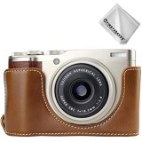 First2savvv braun Gehäusehälfte präzise Passform PU-Leder Kameratasche Fall Tasche Cover für Fuji Fujifilm XF10 - XJD-XF10-D09G11
