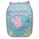 Peppa Pig Mel Arch mit Kapuze Kinderrucksack Mädchen rosa Canvas Rucksack perfekte Kinder Schultasche Kindergarten oder Vorschultasche Kinder Kleinkinder Urlaub Reisetasche