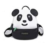 TXVSO Cute Kawaii Panda Kinder Rucksack Kindergarten Cartoon Schultasche für Kinder Kleinkind Schwarz
