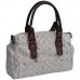 Damentasche von Giulia Pieralli - Damen Glamour Handtasche Handbag Tasche Henkeltasche Bowling Tasche Umhängetasche (Weiß-Braun) präsentiert von ZMOKA®