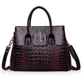NICOLE & DORIS Taschen Handtaschen designer taschen Krokodil Top umhängetasche luxuriöse ledertasche damen PU Leder Maulbeere