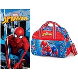 rainbowFUN.de Marvel Spiderman Sporttasche und Badetuch Jungen Trainingstasche Handtuch Schultertasche Badehandtuch Spider-Man