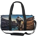 ALAZA Dinosaurier auf Bergfelsen Sporttasche Reisetasche Handtasche für Damen und Herren