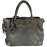 BZNA Bag Mila grau grey vintage Italy Designer Business Damen Handtasche Ledertasche Schultertasche Tasche Leder Shopper Neu